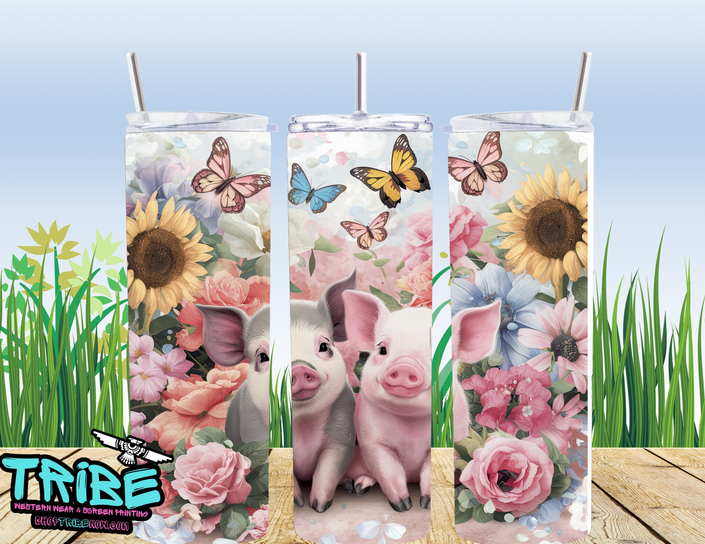 20 Oz Sublimation Tumbler with straw