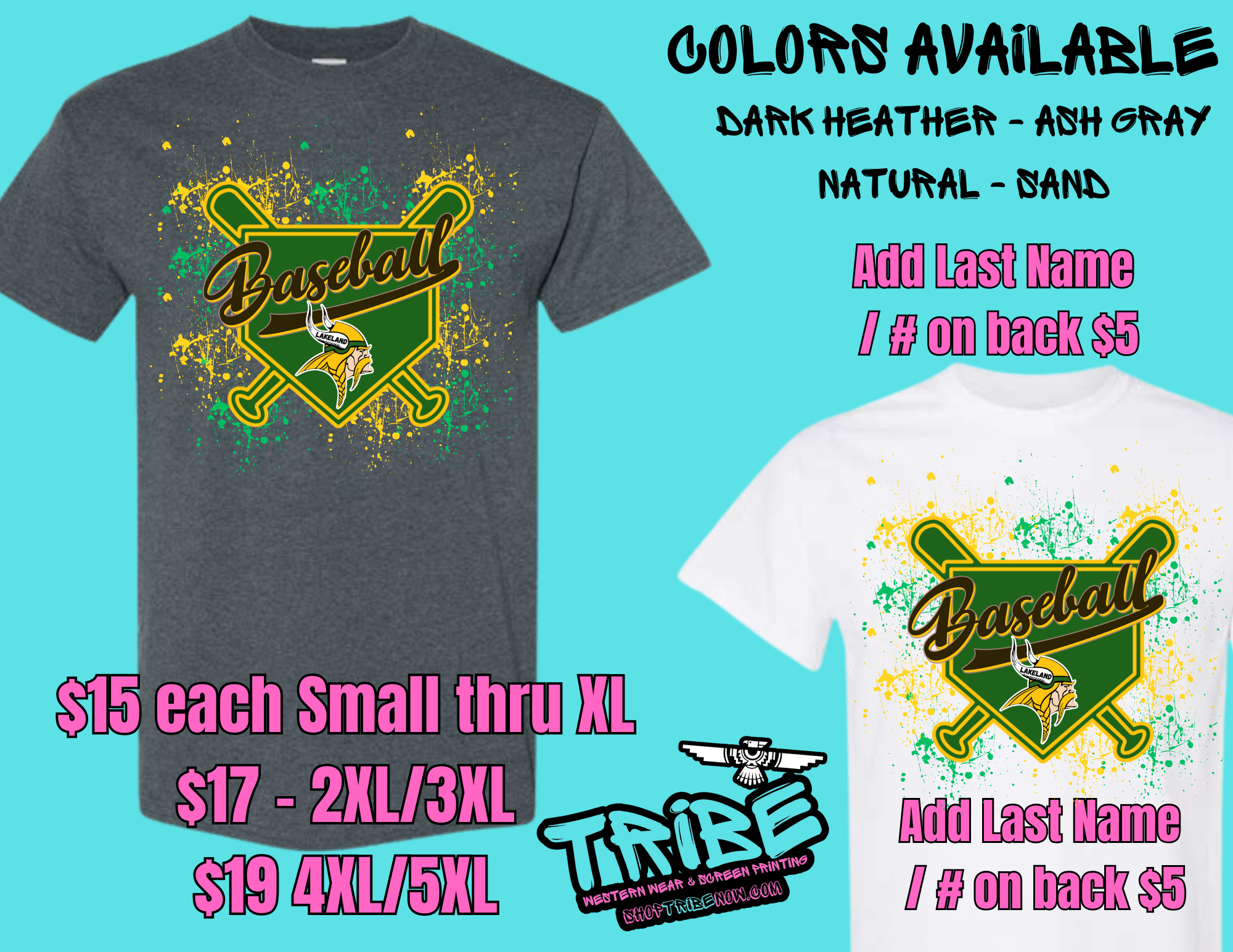 Baseball Vikings Paint Splatter