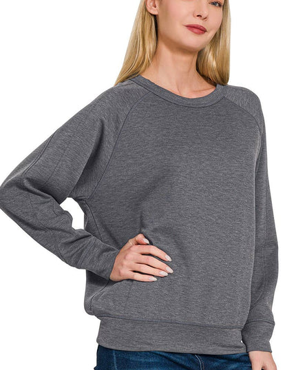 Soft Scuba Crewneck Sweatshirt SI-26756 Zenana