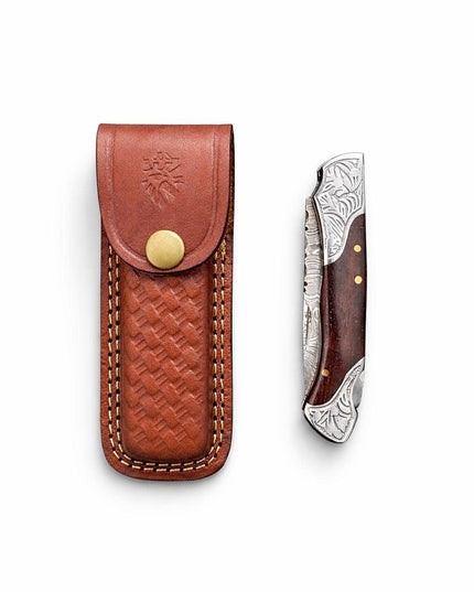 Titan Ironcrest Damascus Folding Knife