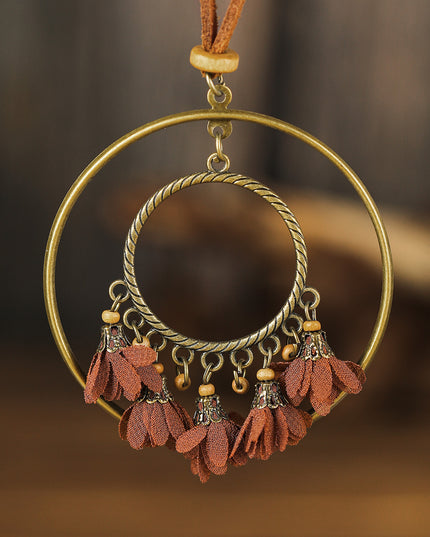 Multicolor 3pcs Bohemian Retro Tasseled Pendant Necklace