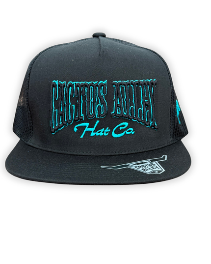 "Slick Willie" - 6006 Black/ Black Mesh, Snapback Cap