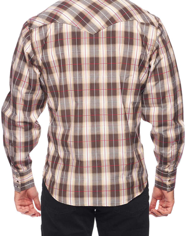 RODEO CLOTHING MEN'S PLAID LONG SLEEVE SNAP PS400l-Sept