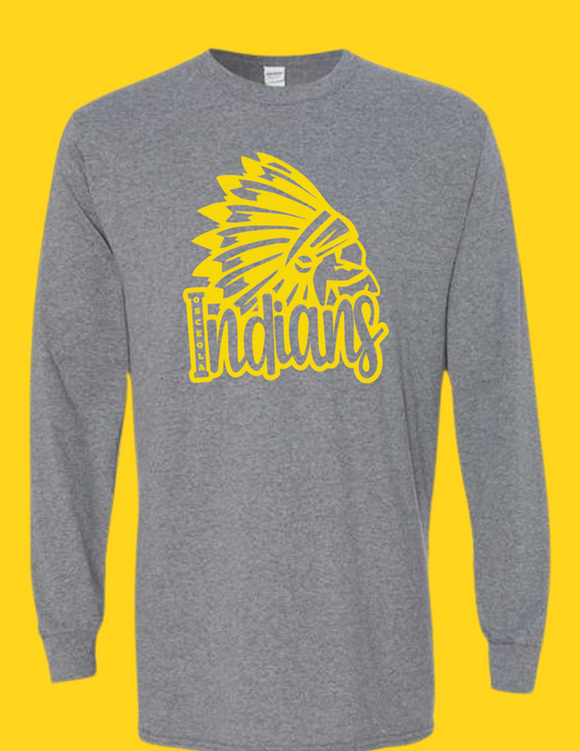 Osceola Indian - Indian Head - Gildan - Heavy Cotton™ Long Sleeve T-Shirt