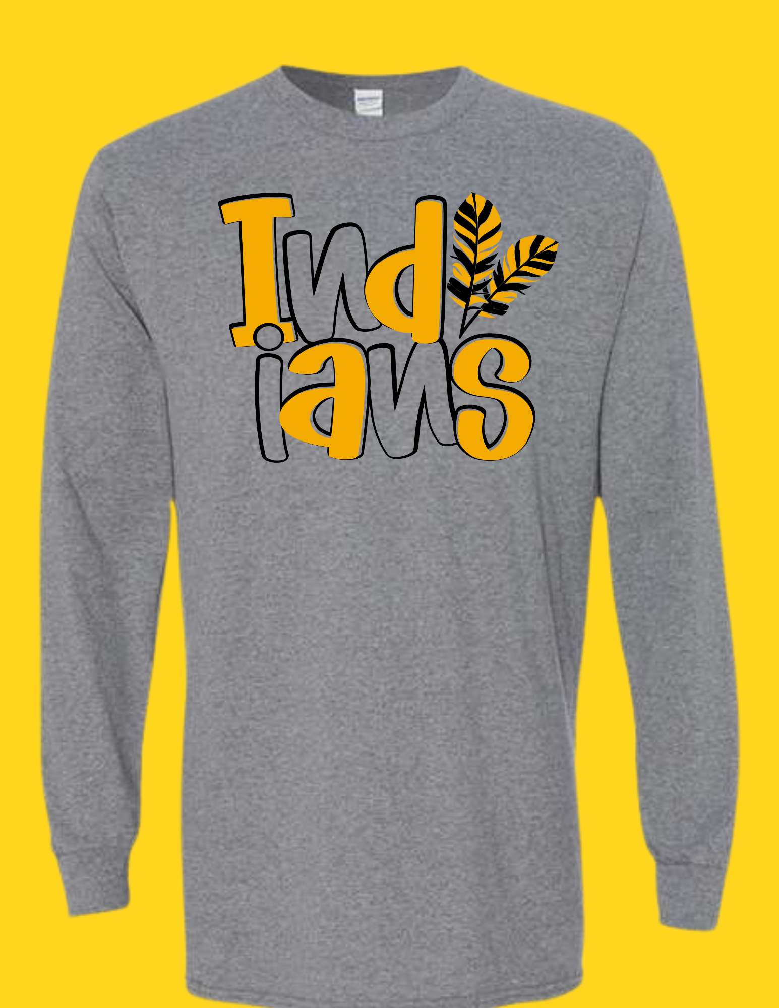 Osceola Indian - Feathers - Gildan - Heavy Cotton™ Long Sleeve T-Shirt