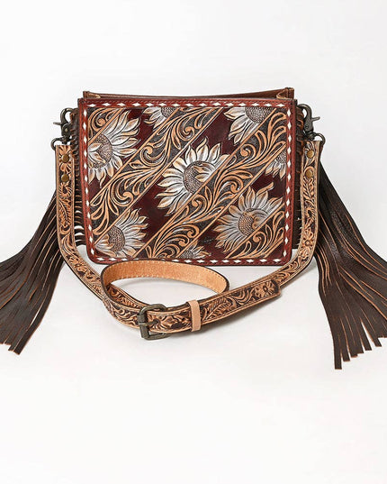 ADBG323 American Darling Hand Tooled Leather Messenger Bag