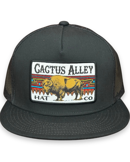 "Indian Trail" - 6006 Black/ Black Mesh, Snapback Cap (2025)