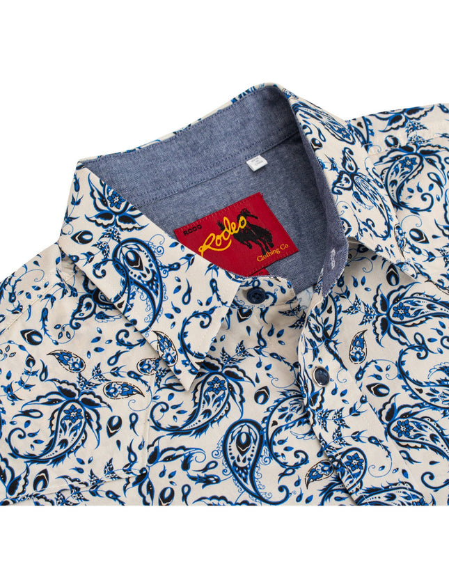 Men's Western Pearl Snap Print Shirt - PS100L-1079