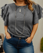 Dark Grey / 1X / 65%Polyester+35%Cotton