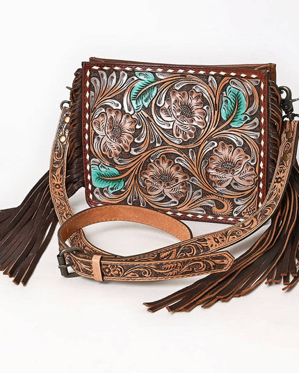 ADBG323 American Darling Hand Tooled Leather Messenger Bag