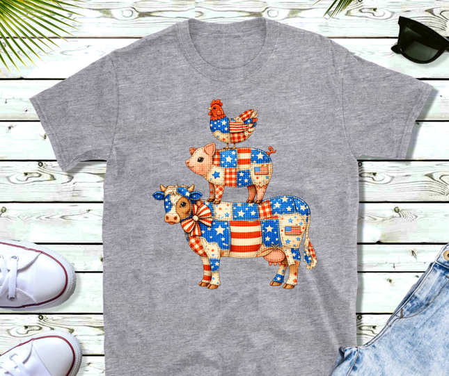 Patchwork Cow Pig Chicken