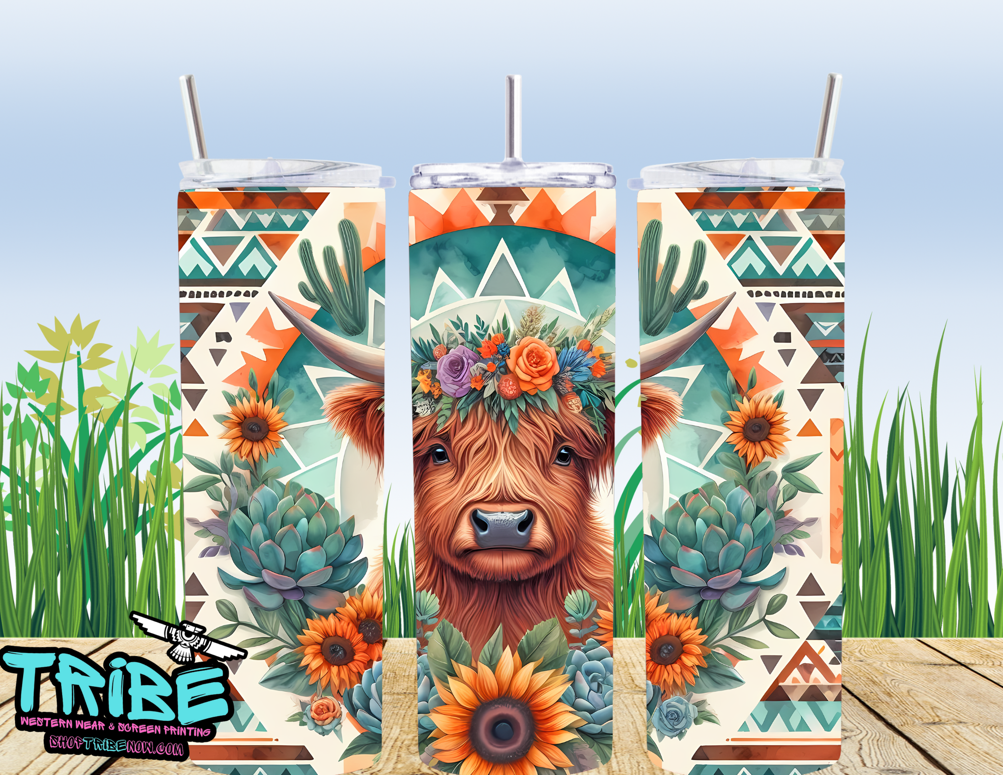 20 Oz Sublimation Tumbler with straw