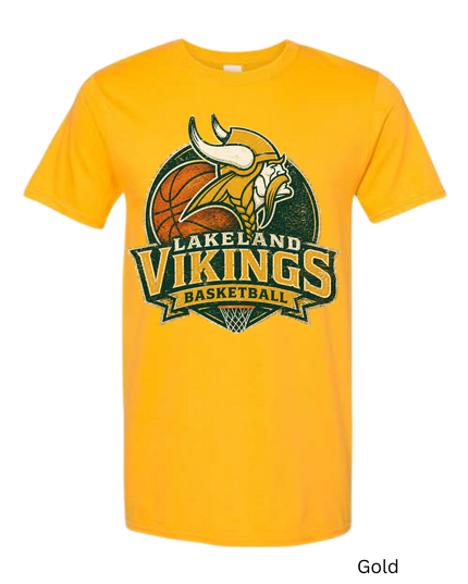Lakeland Viking - Basketball Vintage style