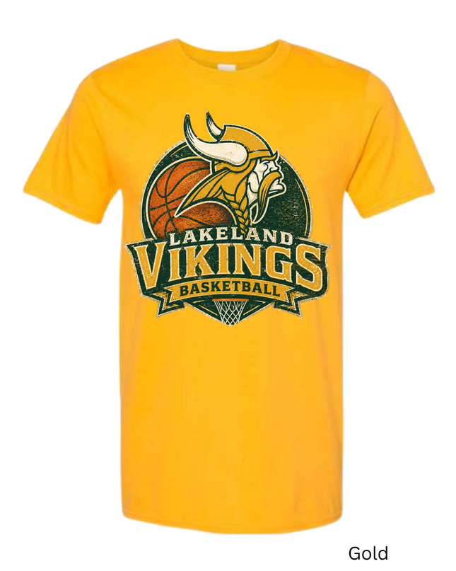 Lakeland Viking - Basketball Vintage style
