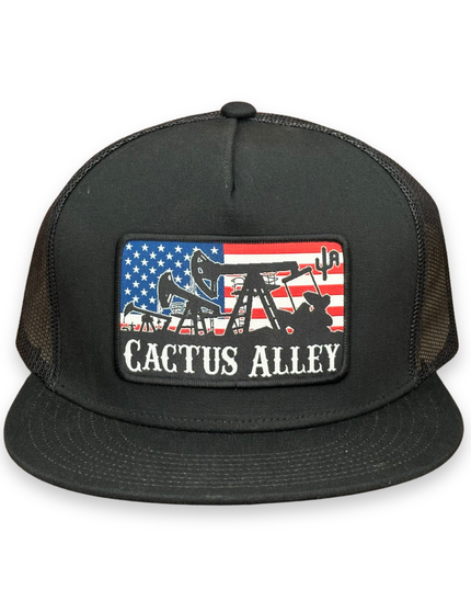 "Odessa" - 6006 Black/Black Mesh, Snapback Cap