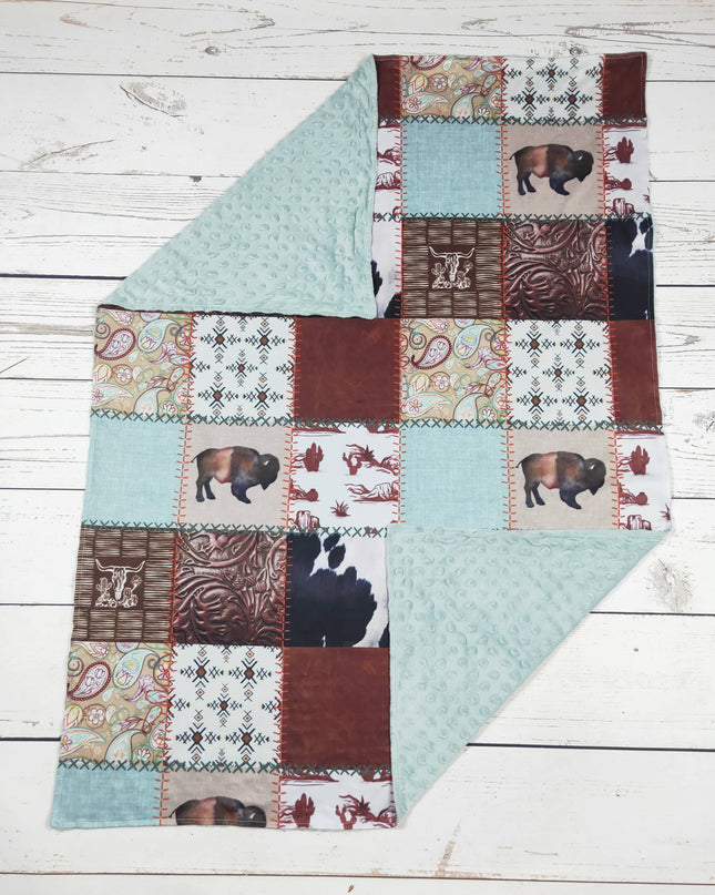 Baby Cows Print Western Blanket