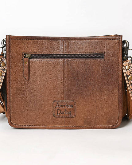 ADBG323 American Darling Hand Tooled Leather Messenger Bag