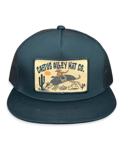 "Buckin Dillo" - 6006 Black/ Black Mesh, Snapback Cap (2024)