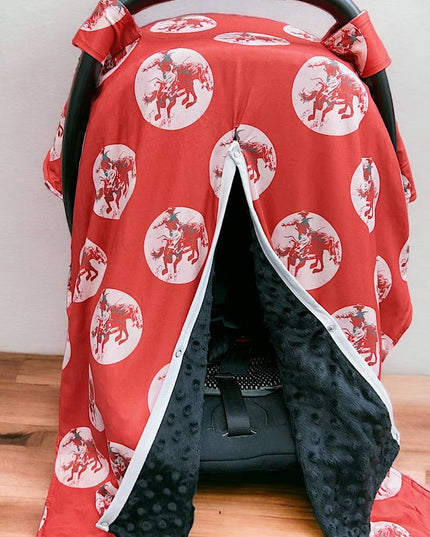 RED HORSE RIDER PRINTED CAR SEAT COVER. ZYTB65153004 M