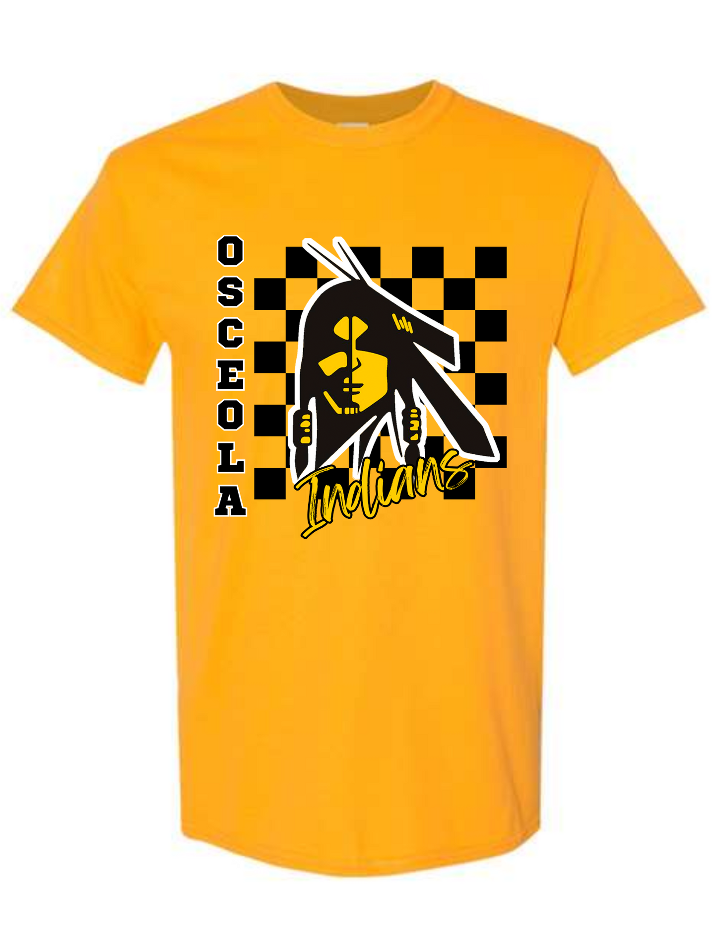 Osceola Indians  Checkered - Gildan - Heavy Cotton™ T-Shirt