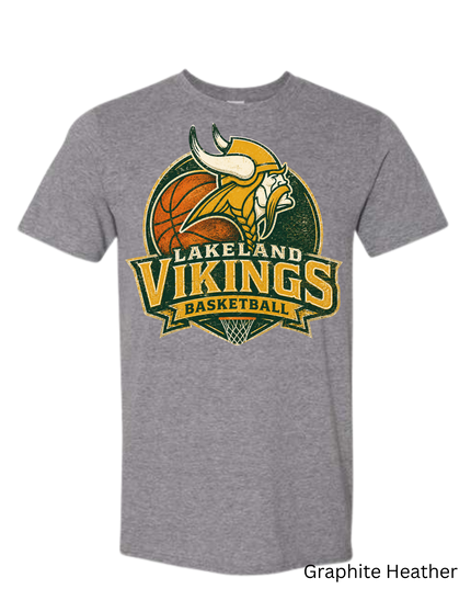 Lakeland Viking - Basketball Vintage style