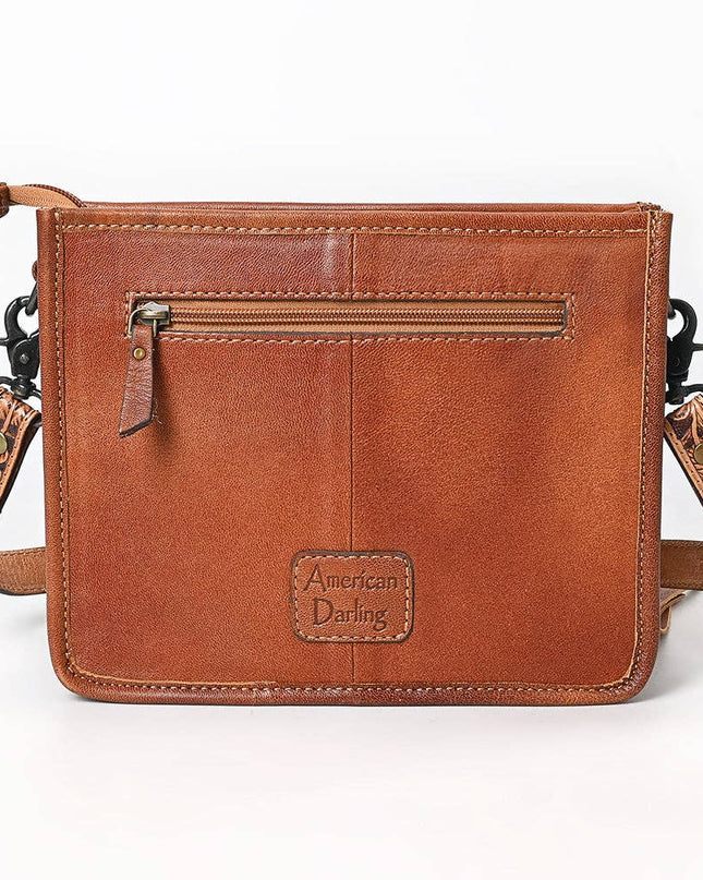 ADBG323 American Darling Hand Tooled Leather Messenger Bag