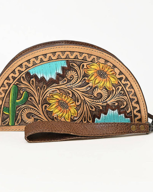 ADBG1433A Taco Hand Tooled Genuine Western Leather Women Bag