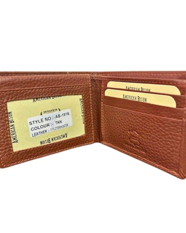 Mixed Media Bifold Rodeo Wallet with Medallion AB1915