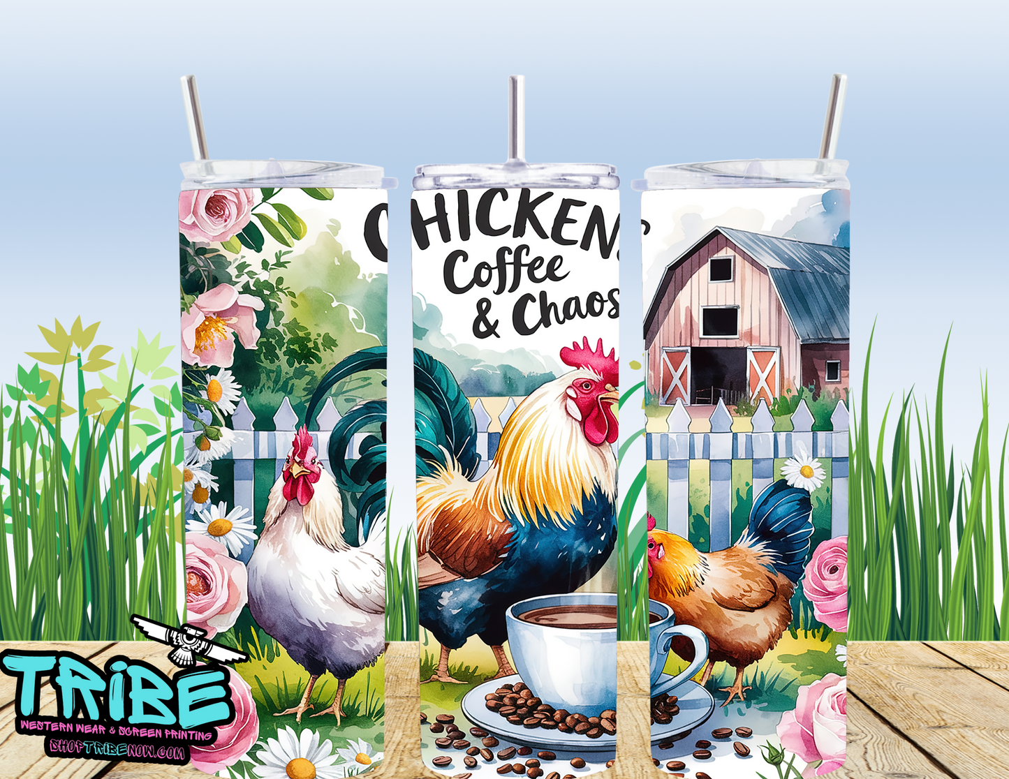 20 Oz Sublimation Tumbler with straw