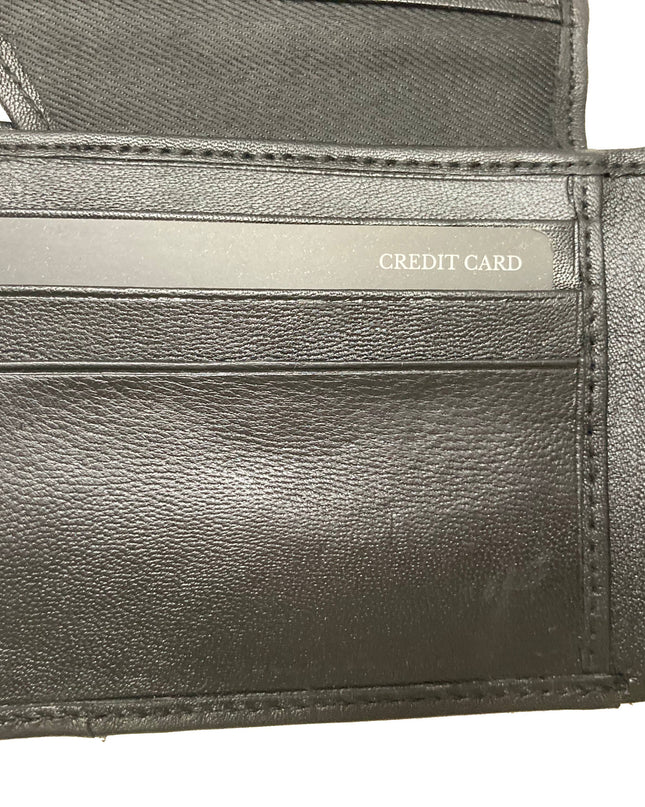 Contrast Stitch Bifold Wallet w/ Vanity Tray & Keychain