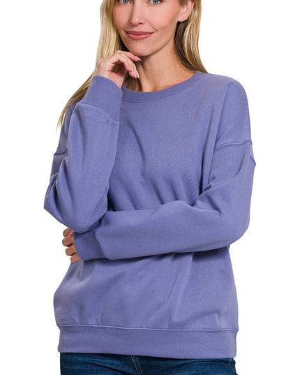 `Basic Casual Sweatshirts Zenana
