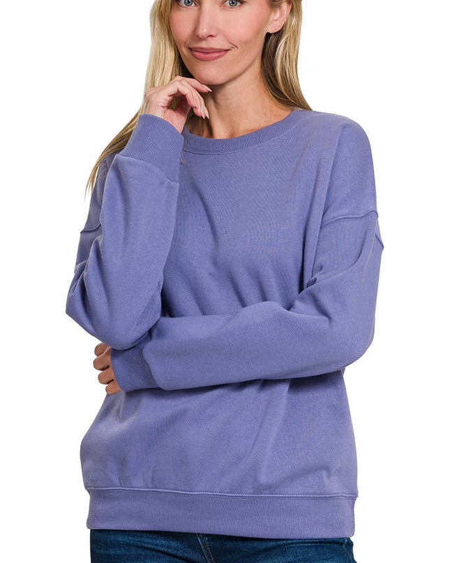 `Basic Casual Sweatshirts Zenana