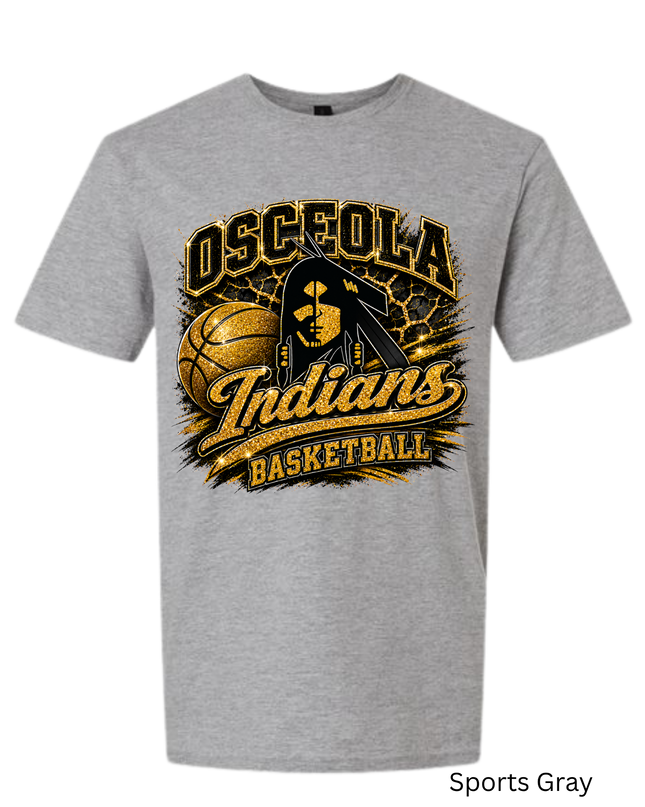 Osceola Indian - Basketball Glitter