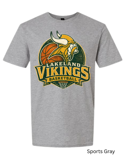 Lakeland Viking - Basketball Vintage style