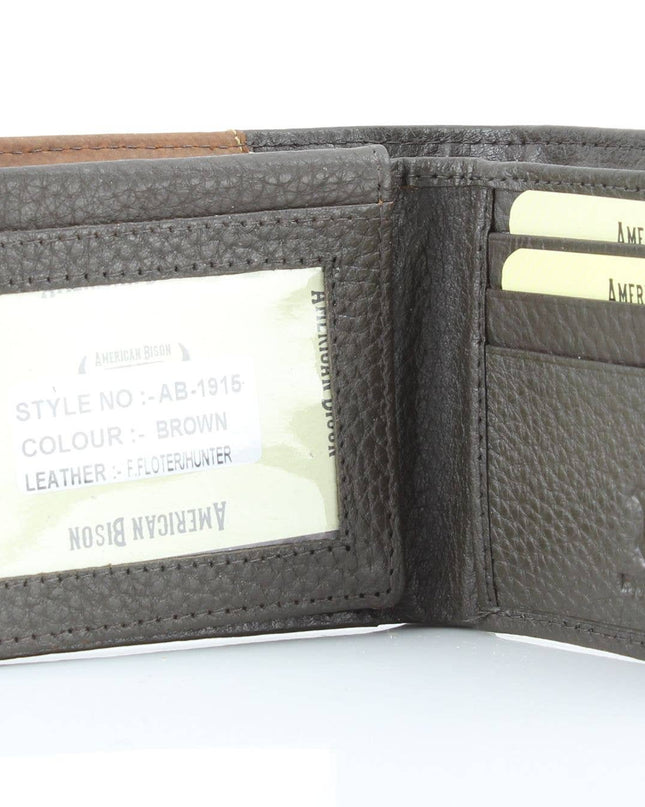 Mixed Media Bifold Rodeo Wallet with Medallion AB1915