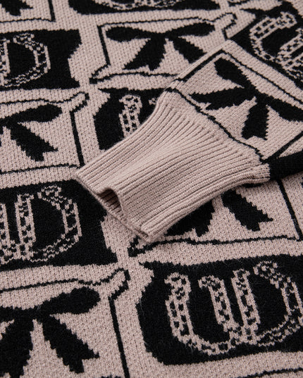 Black Bows & Horseshoes Pattern Western Fashion Print Sweater