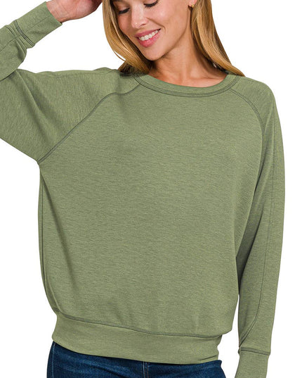 Soft Scuba Crewneck Sweatshirt SI-26756 Zenana