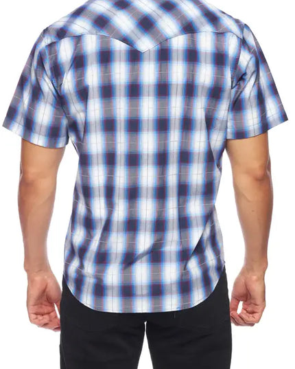 RODEO CLOTHING MEN'S PLAID SHORT SLEEVE SNAP Ps400s-Sept