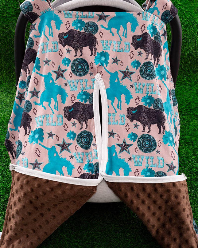 Wild Bison printed car seat cover. ZYTB65153003 M