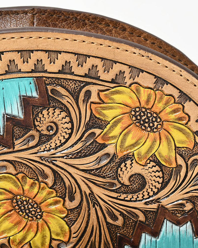 ADBG1433A Taco Hand Tooled Genuine Western Leather Women Bag
