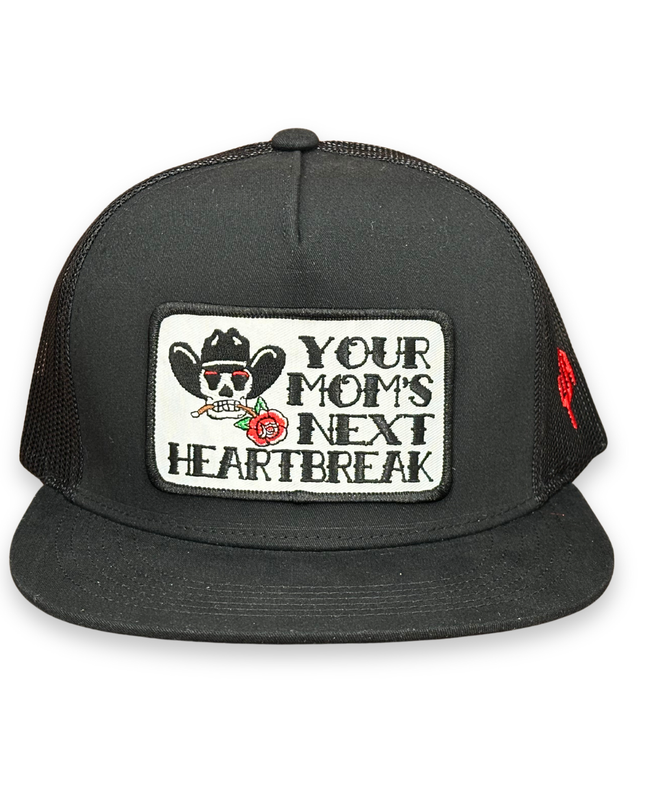 "Heartbreak Kid" - 6006 Black/ Black Mesh, Snapback Cap (2025)
