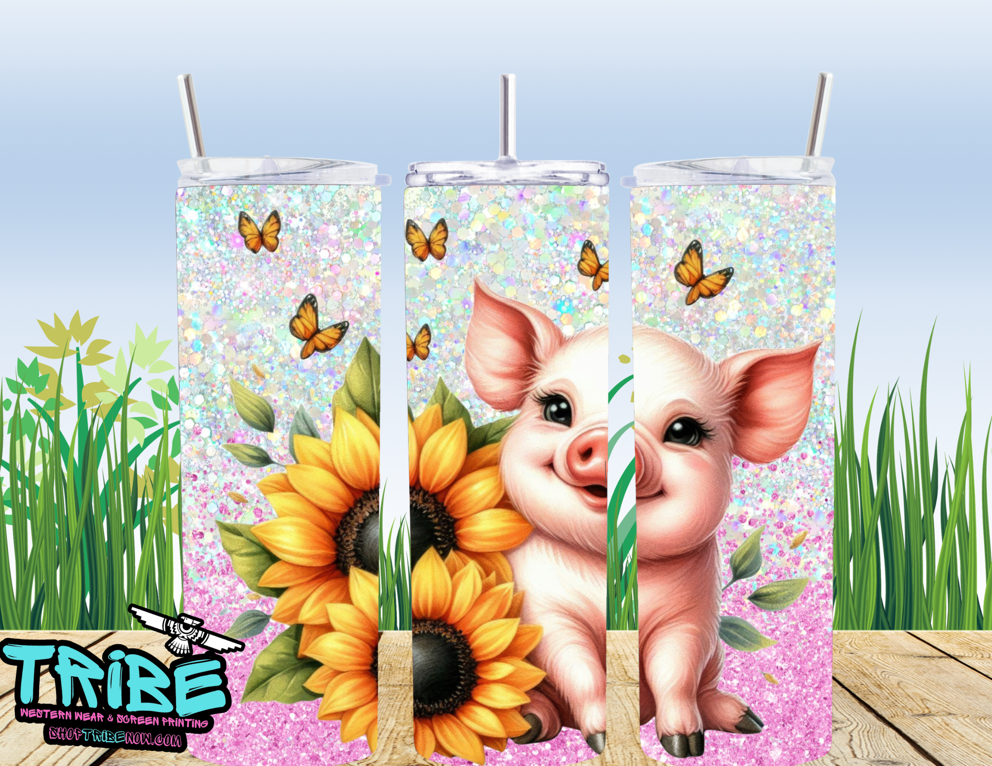 20 Oz Sublimation Tumbler with straw