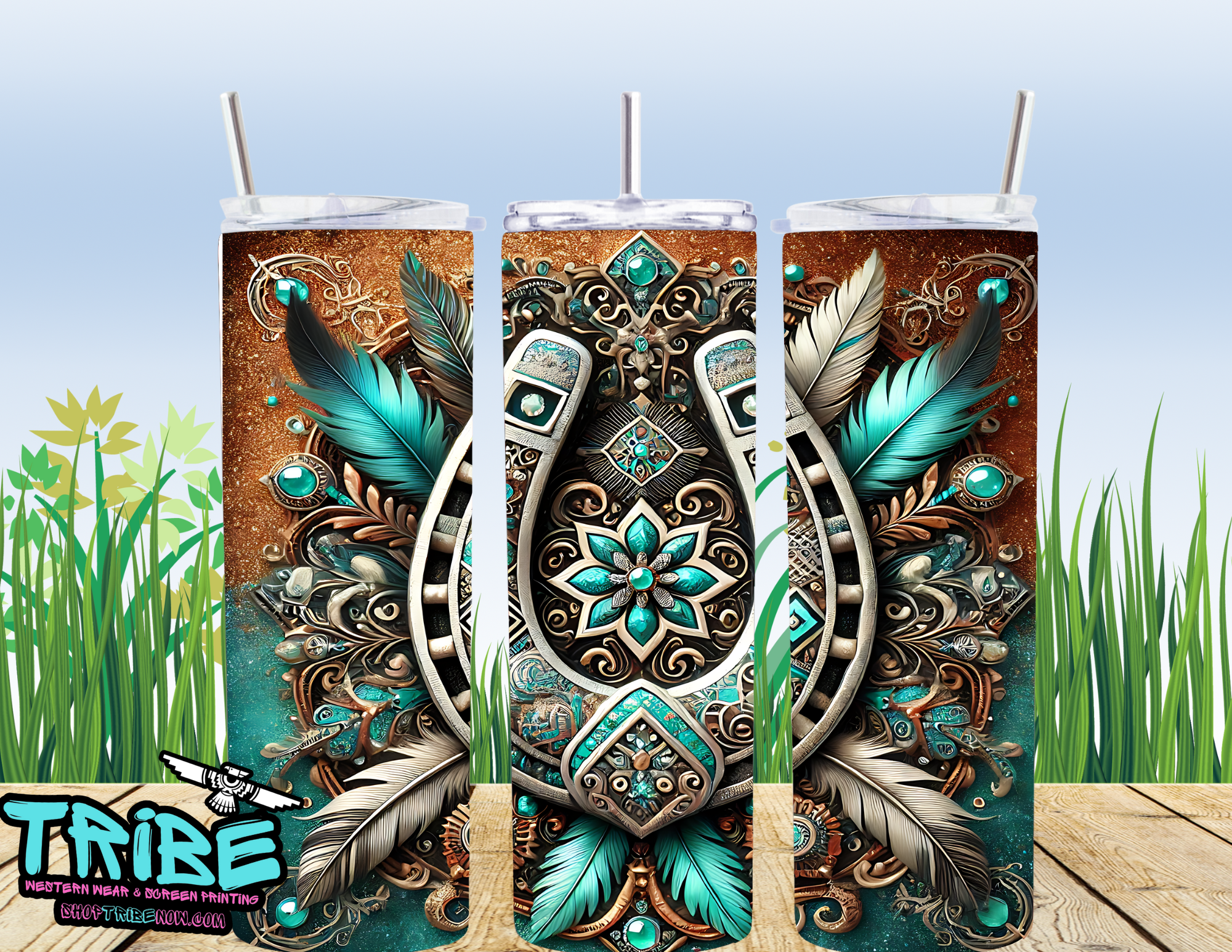 20 Oz Sublimation Tumbler with straw