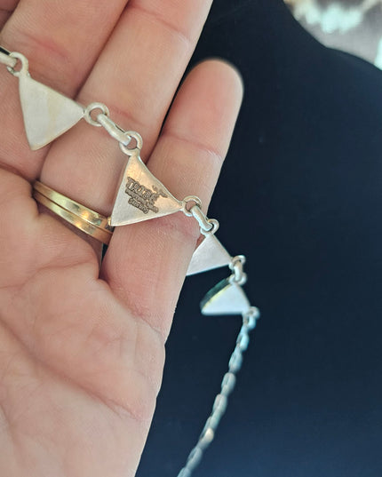 Sterling Silver Banner Necklace