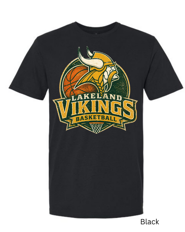 Lakeland Viking - Basketball Vintage style