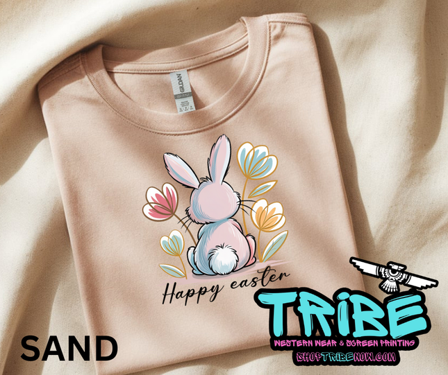 Easter - Happy Easter Bunny & Flowers
