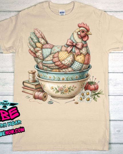 Patchwork Chicken in Bowl