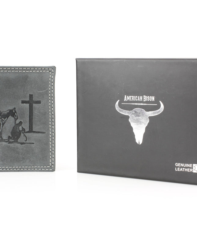 Men’s Tri-Fold Wallet with Cowboy Emboss ABMWVT 04