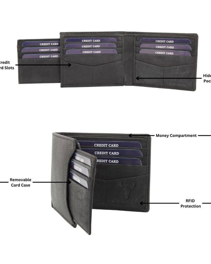 Bifold Wallet w/ Removable Card Sleeve 15725