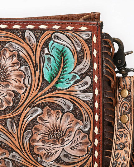 ADBG323 American Darling Hand Tooled Leather Messenger Bag